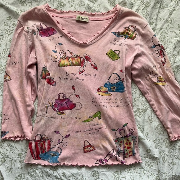2000’s Pink Funky Fashion Bling Top - Picture 1 of 6